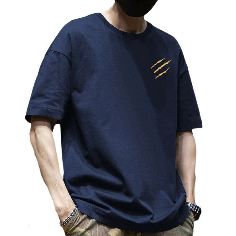 Designer T Shirt American Style Trendy Simple Printed Short Sleeve T-Shirt Summer Niche Ins Versatile Casual Heavyweight Pure Cotton Base Shirt For Me