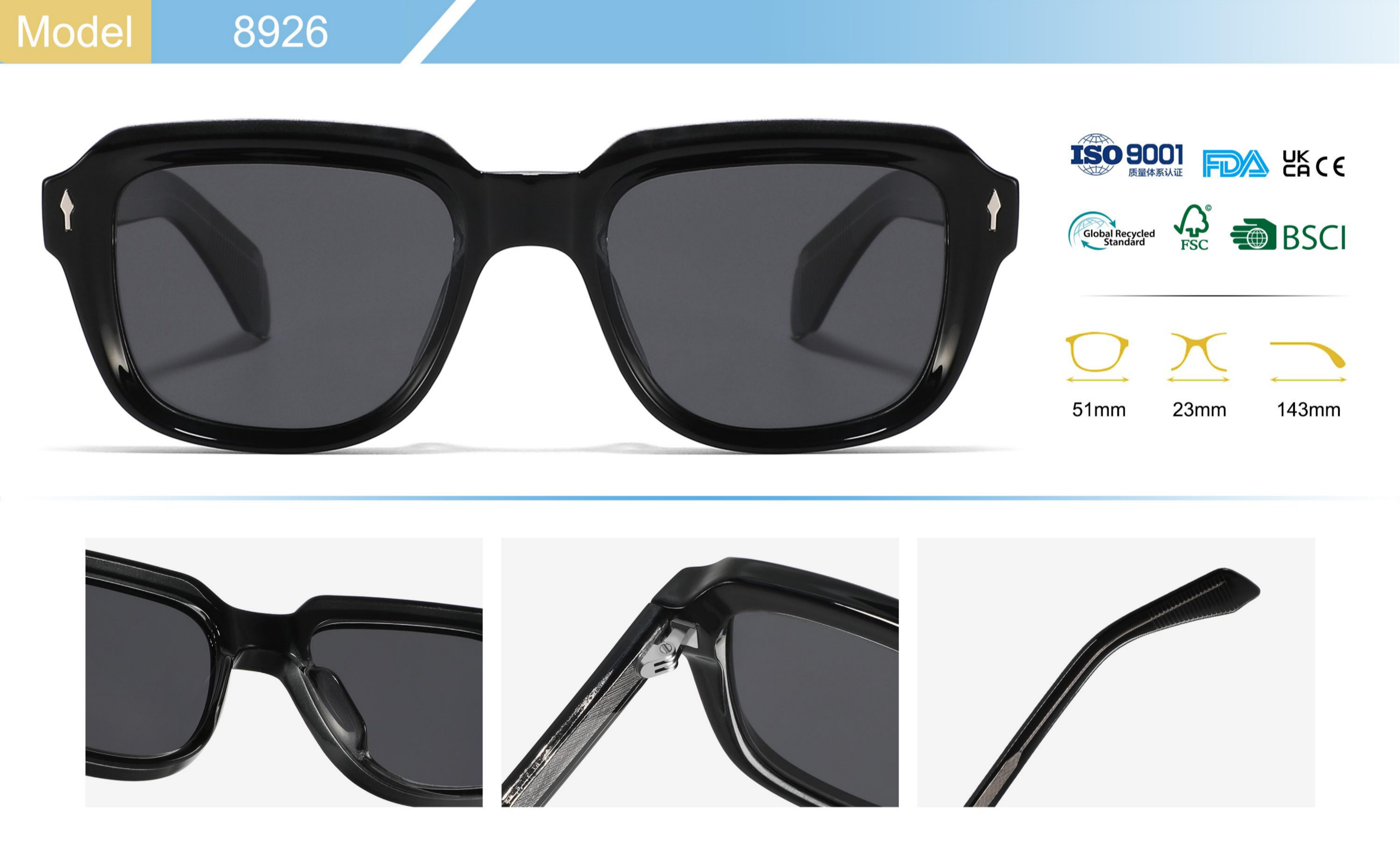 Luxury sunglasses designer glasses for women saratch resistent polarized full frame perfect in travel daily wear casual design popular in fasion trend