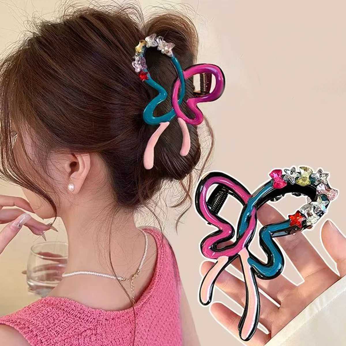1pc Dopamine Rhines Butterfly Hair Clip High-end and Exquisite Hairpin for Back of Head Fashionable and Chic Hair Accessories Z250729