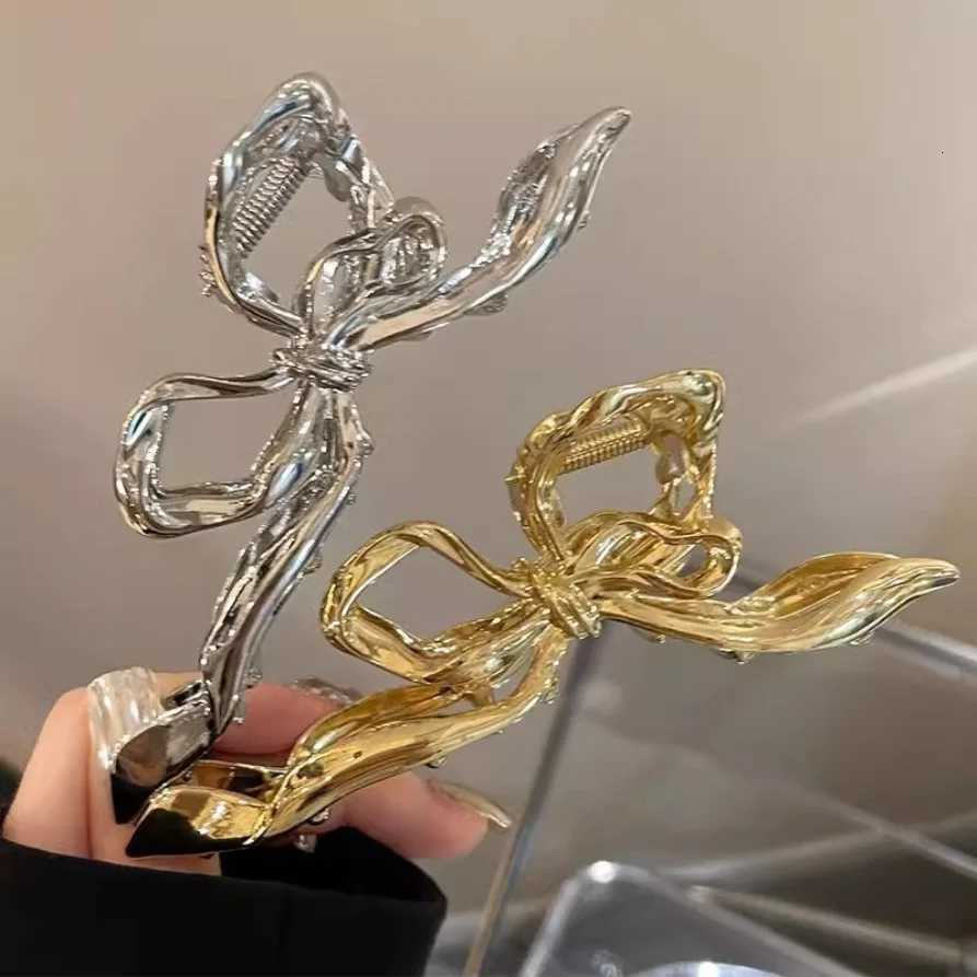 New Women Elegant Geometric Bow Hair Claws Vintage Simple Hair Clip Large Metal Hairpins Barrettes Fashion Hair Accessories Z250729