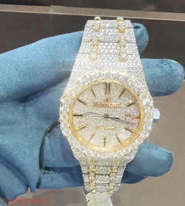 High-precision tactical mechanical watch Fully Automatic VVV Moissanite Dia Studded Iced Out Hip Hop Buss Down Watch, Stylish wristwatch, Women's Watches