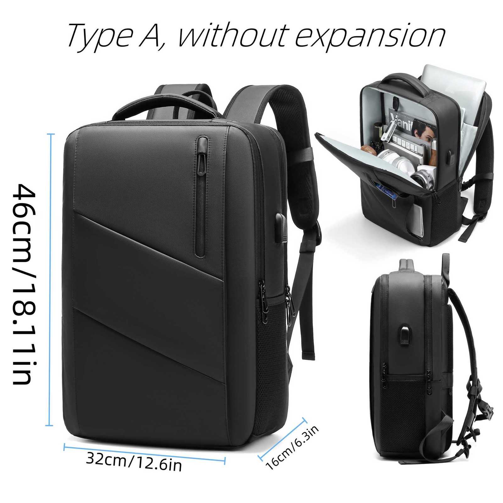 17inch Mens Business Laptop Backpack Quality Large Capacity Backpack Waterproof USB Travel backpacks men camping Mochaila S250728