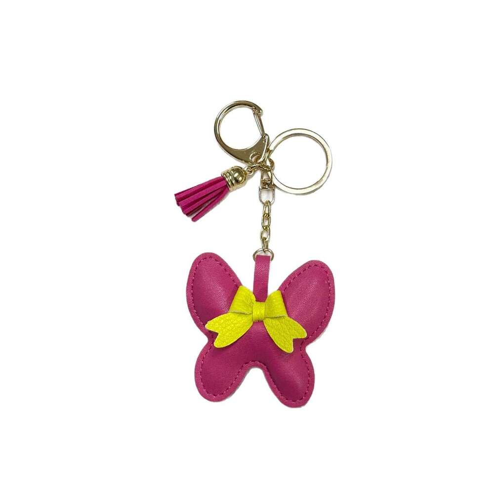 Cute Butterfly Keychain Charm - Stylish Bag & Car Accessory with Tassel/Pu Strap ( Trendy Gift)