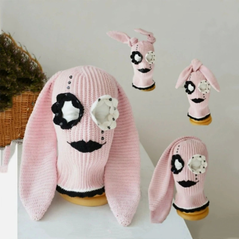 Halloween Balaclavas Long Bunny Ear Hat Funny Balaclavas Hat Rabbit Ears Balaclavas Long Ear Bunny Balaclava 250724