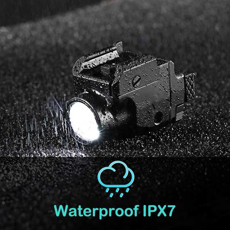 1200Lumen Powerful Tactical LED Flashlight with Green Dot Laser Sight Mini Pistol Weapon Light Fit for 20mm Rail XJ250728