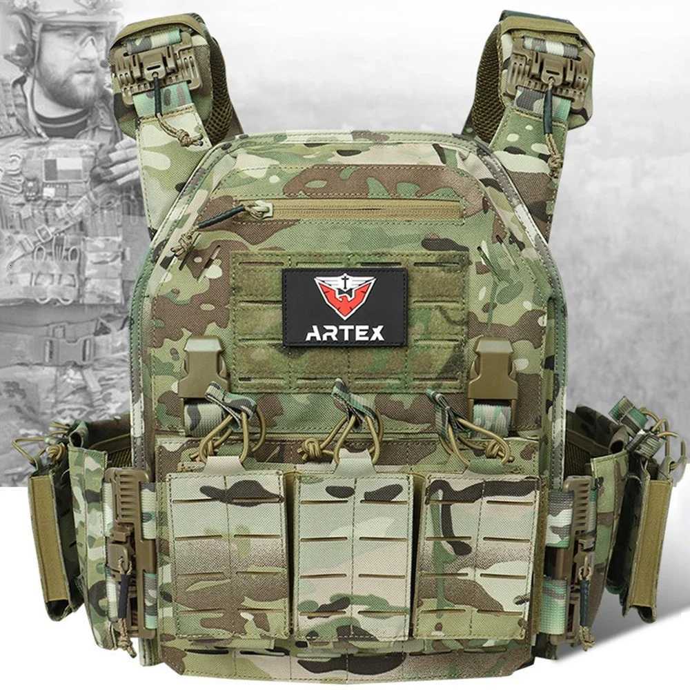 Ranger Green Plate Carrier Tactical Vest With Quick Release Security Molle Chaleco Tactico Bandolier Laser Cut Tactical Vest Z250728