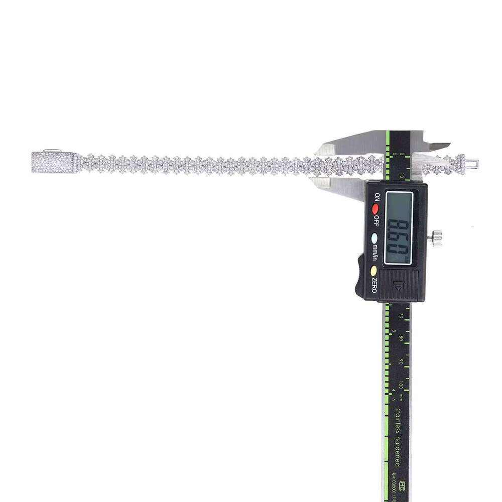 Factory Custom Hip Hop Sterling Sier Iced Out Tennis Chain VVS Moissanite Jewelry Dia Cross Bracelet