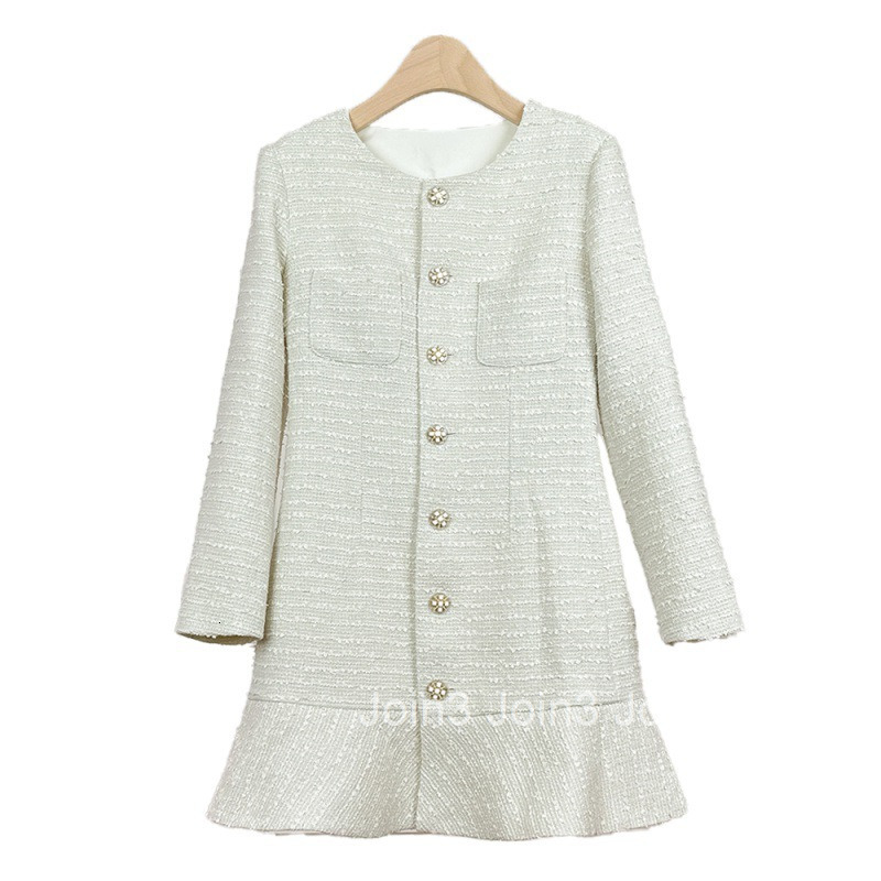 French socialite fishtail skirt new high-end tweed temperament slimming fashionable age reducing dress for women