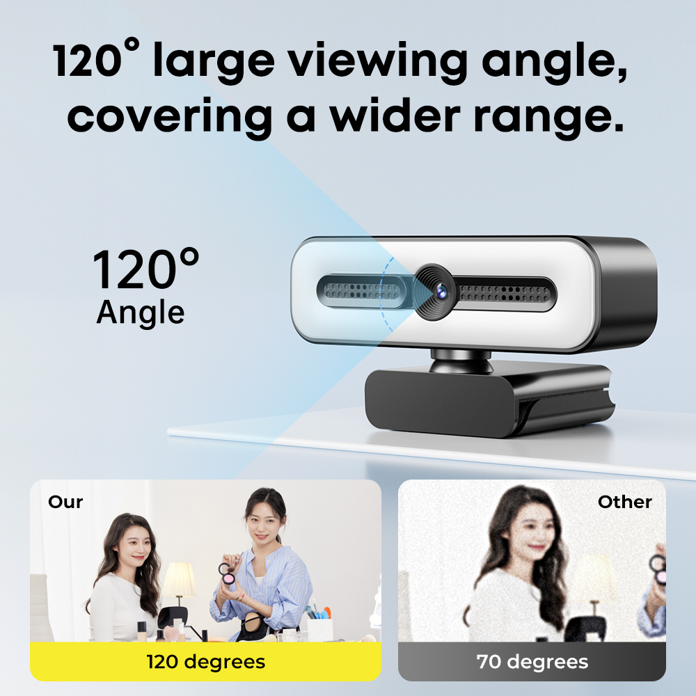 HD 1080P Webcam Mini PC Webcam with USB Plug Rotatable Camera for Laptop Live Video Conference Call Work