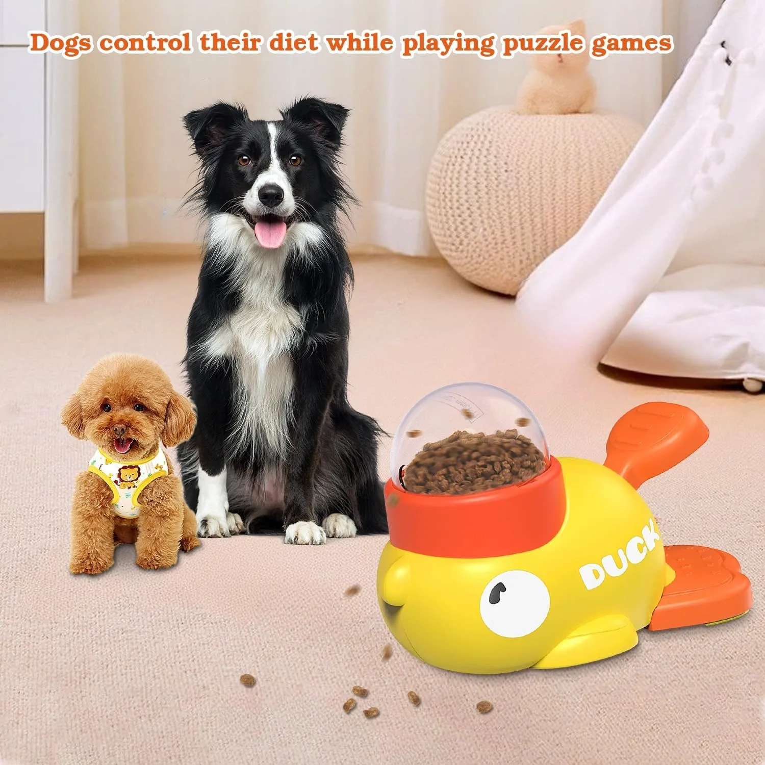Dog Toys Interactive Treat Dispenser Toy Food Puzzle Slow Feeder Pet Cat Leaking Cute Yellow Duck Shape Supplies 250729