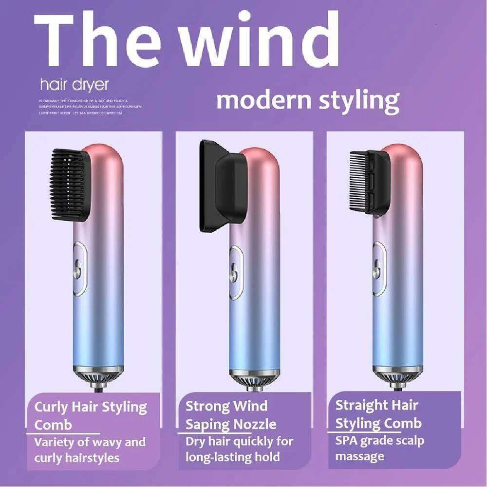 3 In 1 Dryer Hot And Cold Air Blue Light Negative Ion Professional Electric Hair Blow Dryers Home Salon Travel Portable Styler
