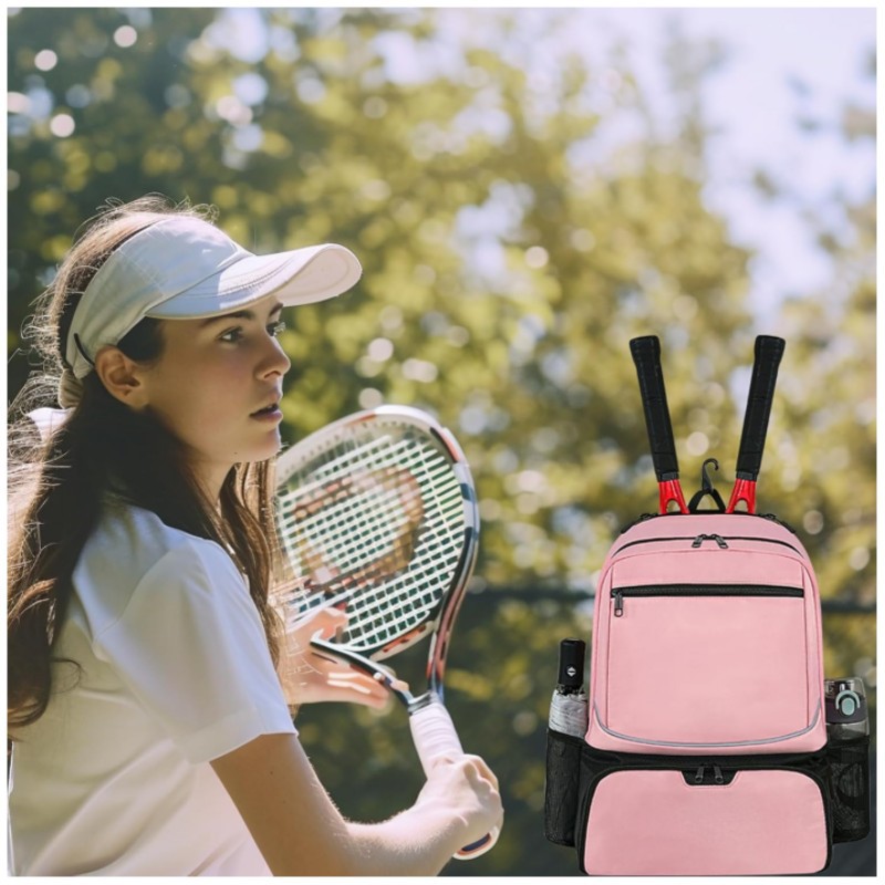 Tennis Racket Bag Sports Storage Bag with Separate Shoe Compartment Fashion Sports Travel Backpack for Tennis Badminton Rackets, Balls Sports