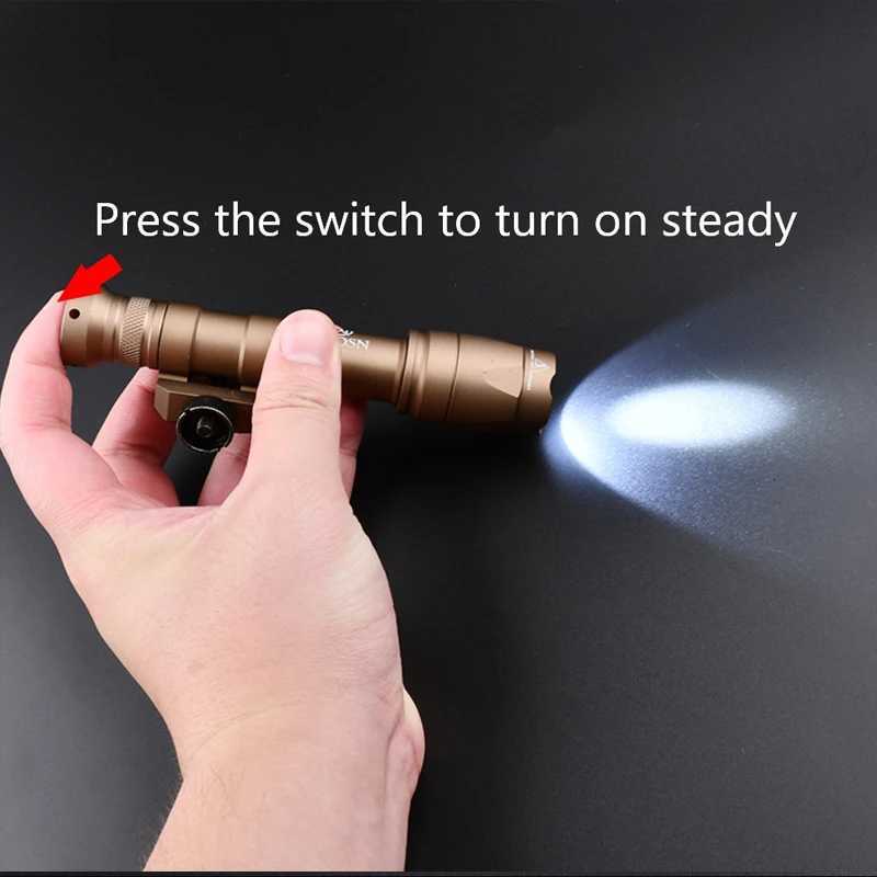 600 Lumen WADSN SF M600C Flashlight 510 Lumens M300A Torch White Spotlight Hunting Airsoft Scout Light Fits 20MM Picatinny Rail R250728