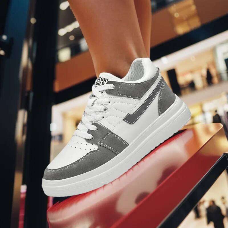 Genuine Leather height increasing elevator men Woman increase 6cm 8cm man sneakers sport shoes casual