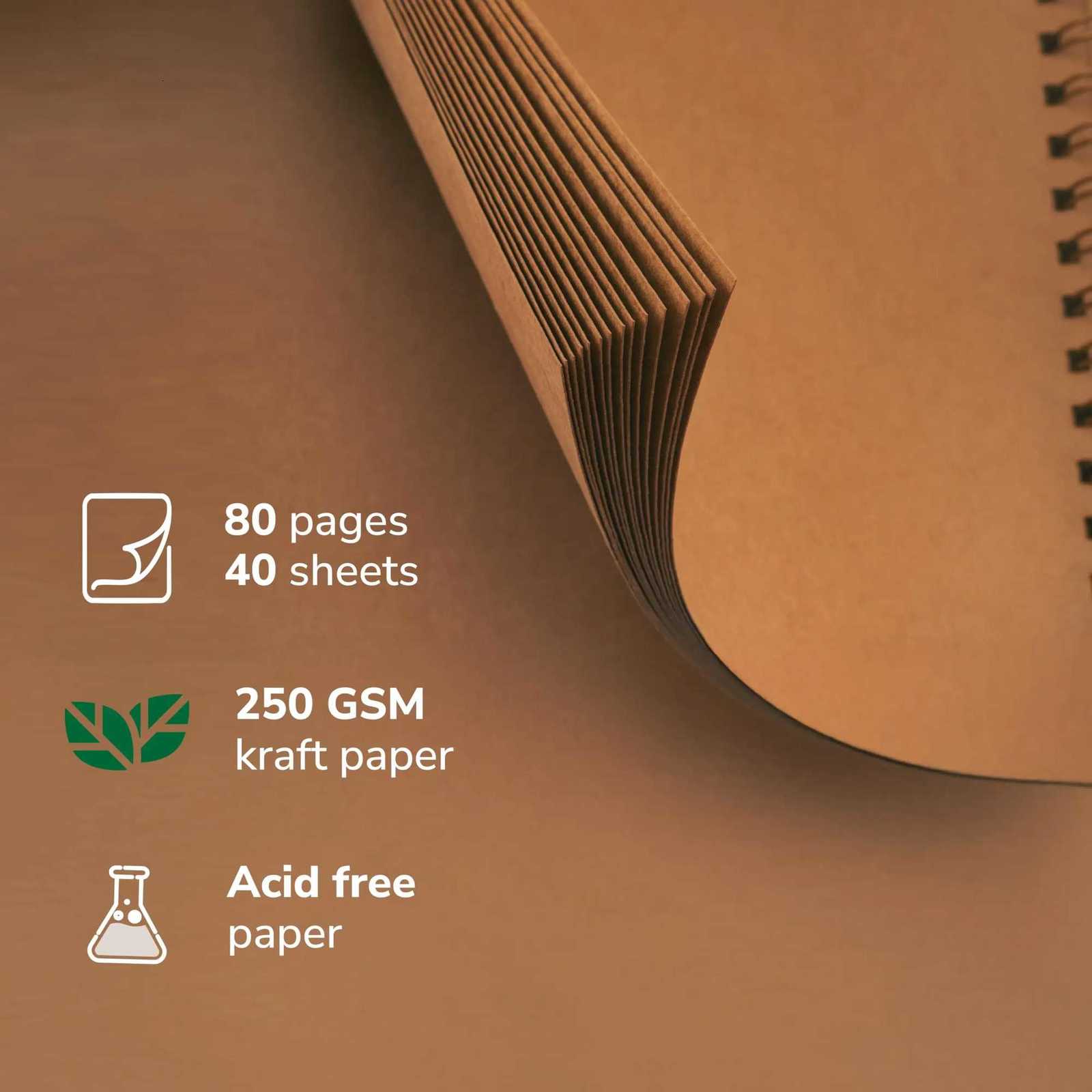 Photo album 10x10-inch DIY scrapbook Album 80-page thick kraft paper Wedding and Anniversary Family memory book (brown) Z250729