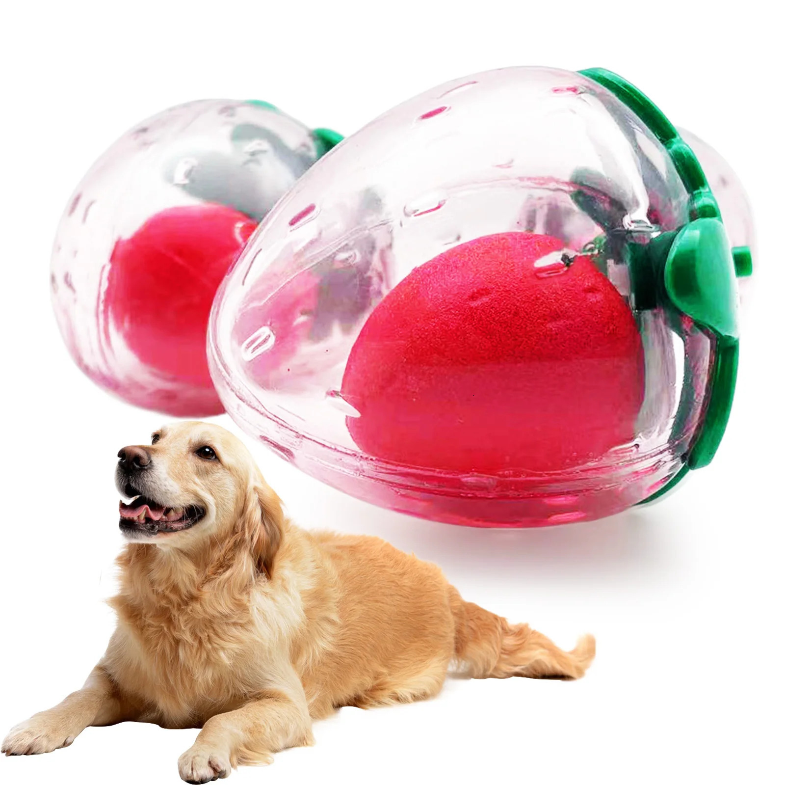 Cute rubber strawberry toy that makes squeaking sounds when squeezed by pet dogs suitable for small and mediumsized dogs 250729