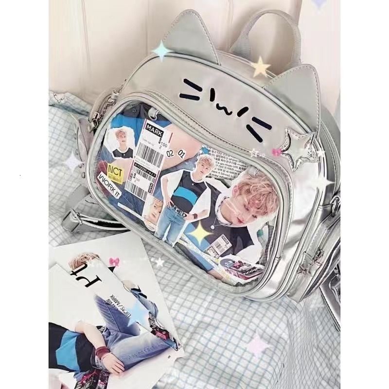 2025 Designer's New Sweet Cool Multi functional Badge Grain Single Shoulder Cross Backpack