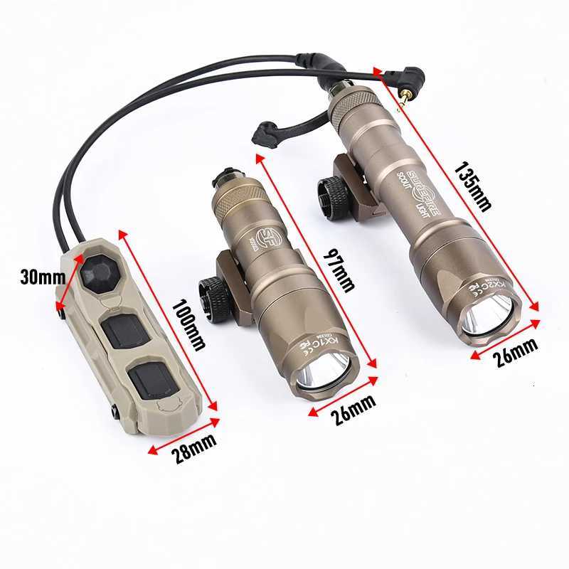 M300 M600 Tactical Flashlight LED Hunting Scout Light WADSN AXON Dual Function Button Remote Switch Airsoft AccessoriesXJ250728