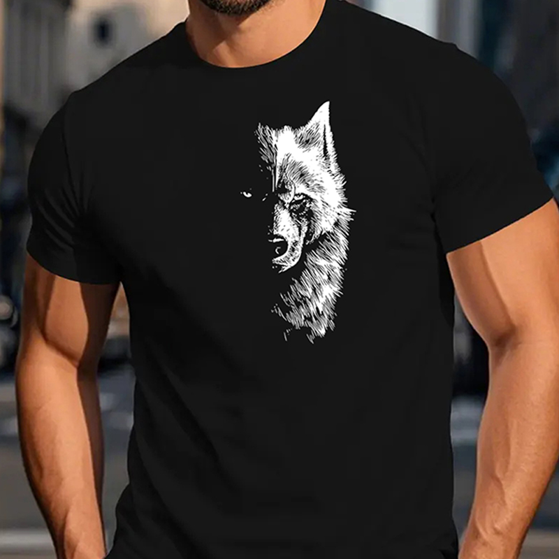 Fashion Forward Mens Cotton Tee Trendy Graphic Patterned Shirt for Everyday Wear(Suitable for young men and women)