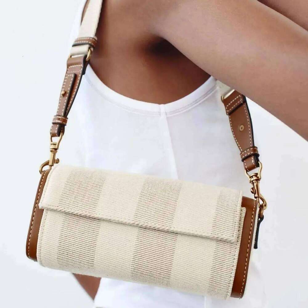 Women's Bags Designer Women's Bags Designer Wide Strap Women's Vintage Striped Crossbody Bag, Summer Tote Ladies Handbags, One Shoulder