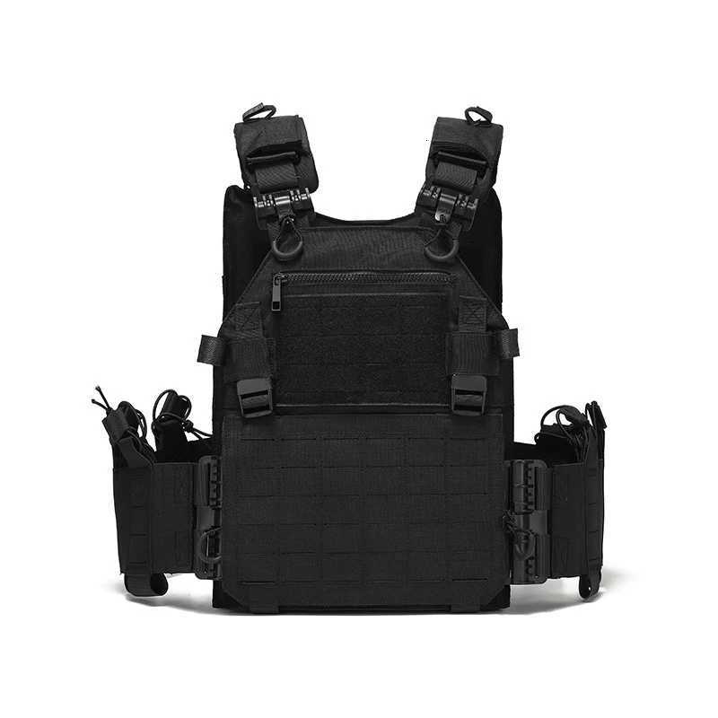 New Combat Vest 6094 Quick Release Lightweight Laser Cut Tactical Vest Black Gear Carry Hunting Tactical Vests Z250728