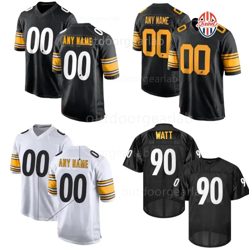 Custom Personalized Football Jersey WATT Fields Fitzpatrick Freiermuth Men Women Youth Any Name Number Embroidered Letter Number Designer