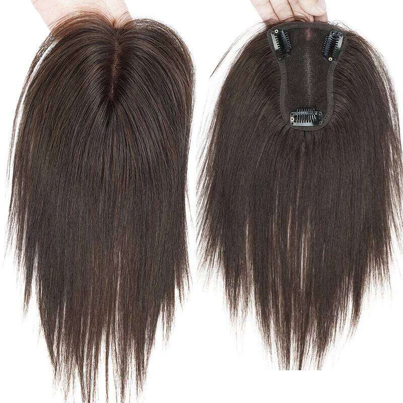 Doreen 8*11CM T-Part Lace for Women Remy Natural Human Topper with Clips 10 inch Hair Loss Accessories Handmade