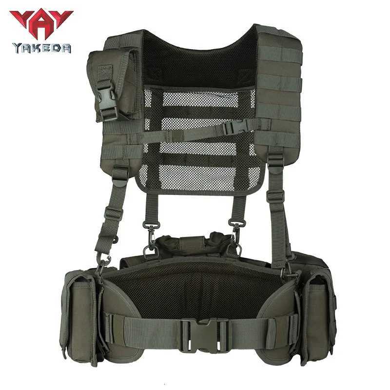 YAKEDA Outdoor Tactical Gear Belly Protector Camouflage Military Fan Tactical Multifunctional Accessory Equipment Tactical Vest. Z250728