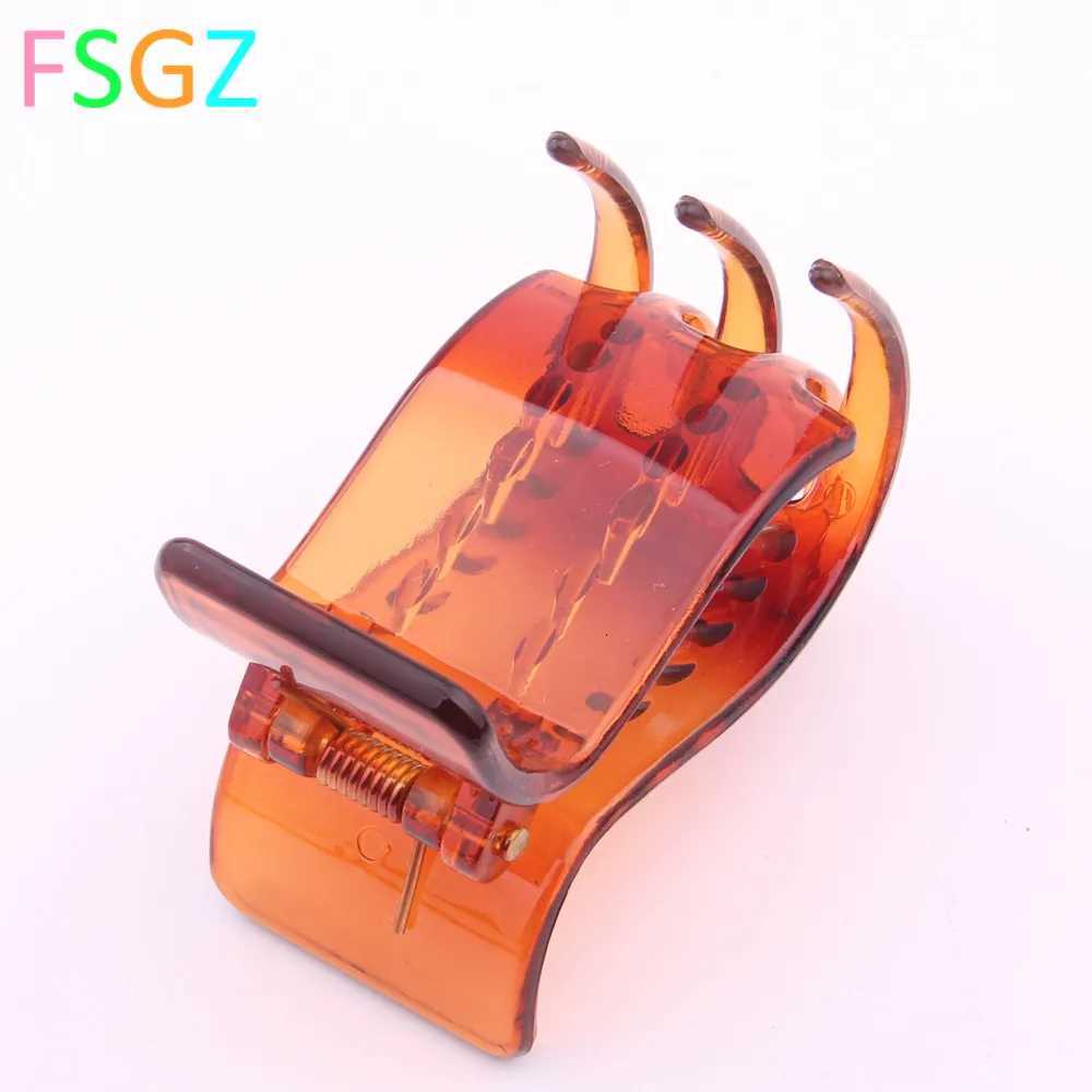 Basic Plastic Hair Clamp Solid Black Transparent Brown Hair Claw Ponytail Holders Hairdressing Accessories Tools Hair Clips 2020 Z250729