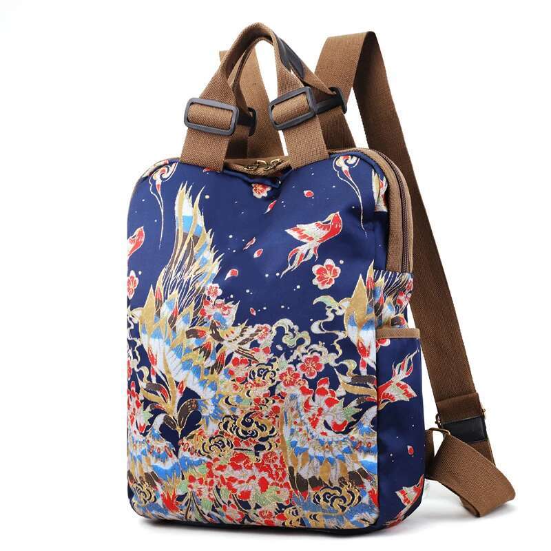 Fashion Embroidery Backpacks Female Waterproof Nylon Rucksacks Women Large Travel Bags School For Students Shoulder Bag