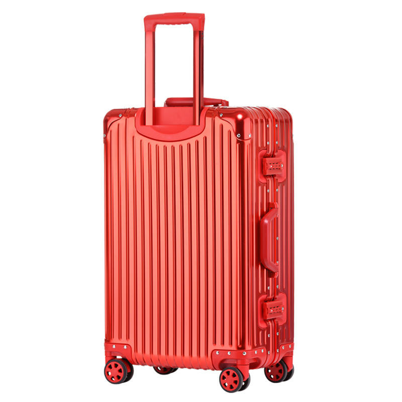 Durable All-Aluminum 20 Inch Carry-On Luggage w/ Strong Lockable Lid & Smooth Rolling Tires