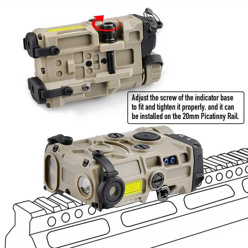 20MM Rail Tactical OGL Hunting Weapon Flashlight Red/Green/Blue Laser Strobe White LED Spotlight NO IR Scout Light R250728