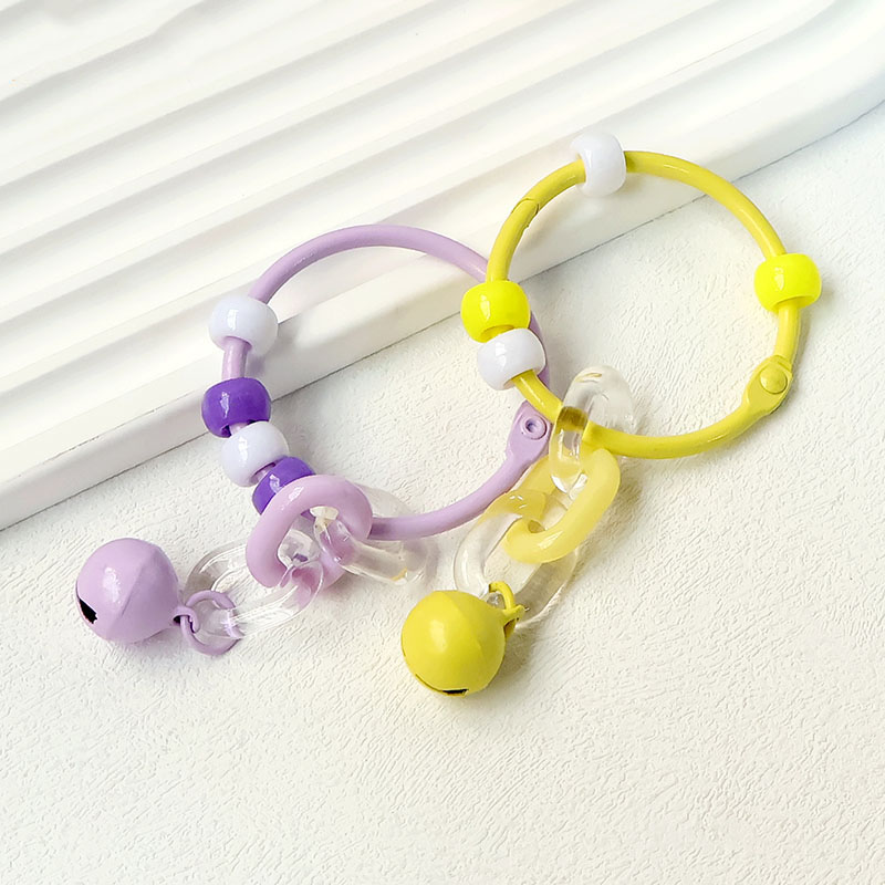 Customized factory direct color baking paint key ring pendant bell card ring bag jewelry keychain charm book ring