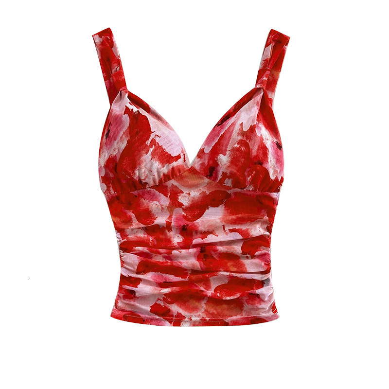 Strap womens 2025 summer sexy beach vest short top spicy girl