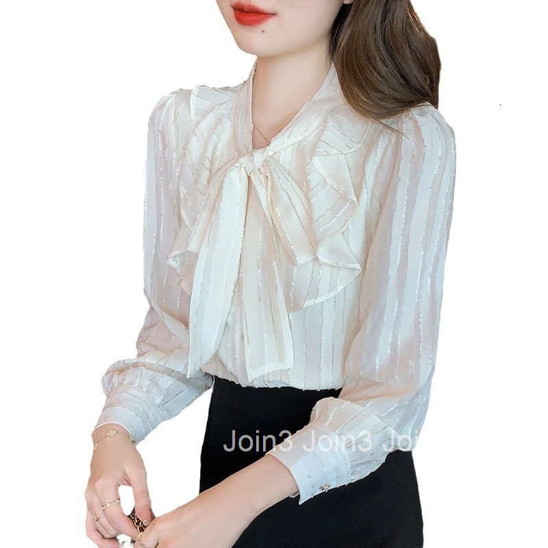 Autumn Winter Plus Size Women Bowknot Chiffon New Design Stylish Fleece Lined Long Sleeve Shirt Top Base Shirt