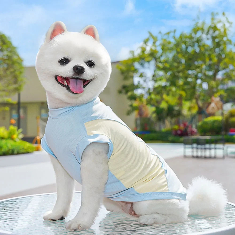 Cooling Sport Shirts for Pets Soft and Cool Dog T Shirt Vest Clothes Breathable Pet Apparel Tank Top Summer Sleeveless 250729