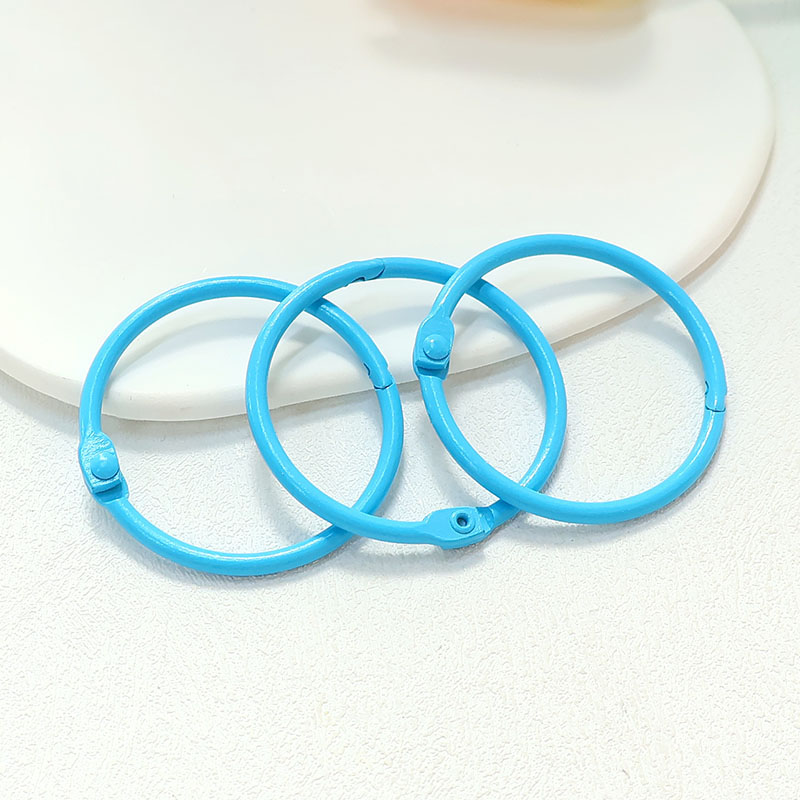 Candy color color keychain key ring bag jewelry accessories girl heart environmentally friendly baking paint diy book circle card ring