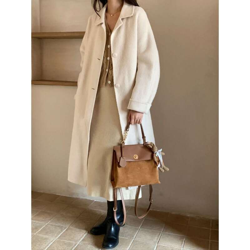 Maillard College Style Brown Backpack for Women 2024 New Spring Niche Designer Single Shoulder Bag