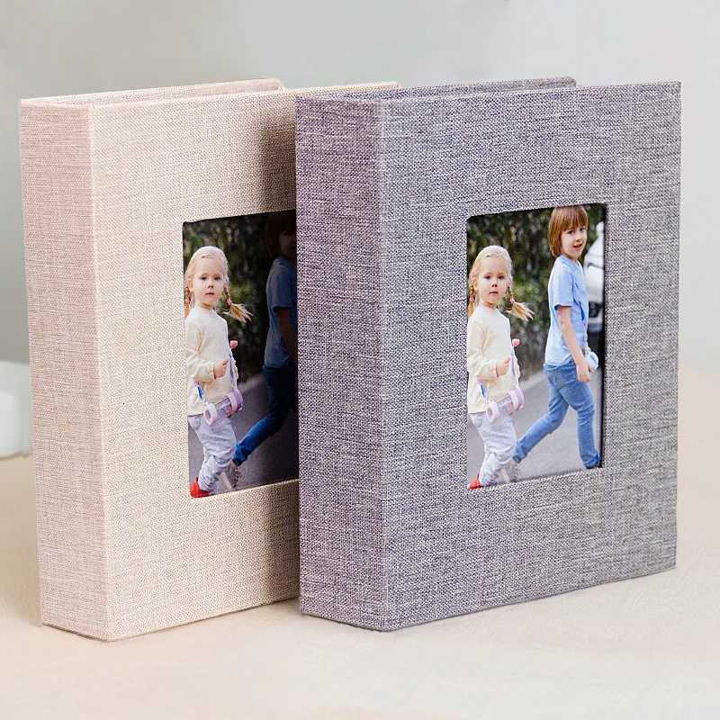 6-inch Fabric-Covered Photo Album with Front Display Window Acid-Free Inserts for 52 Pictures Straight Album Shape 26 Pages Z250729