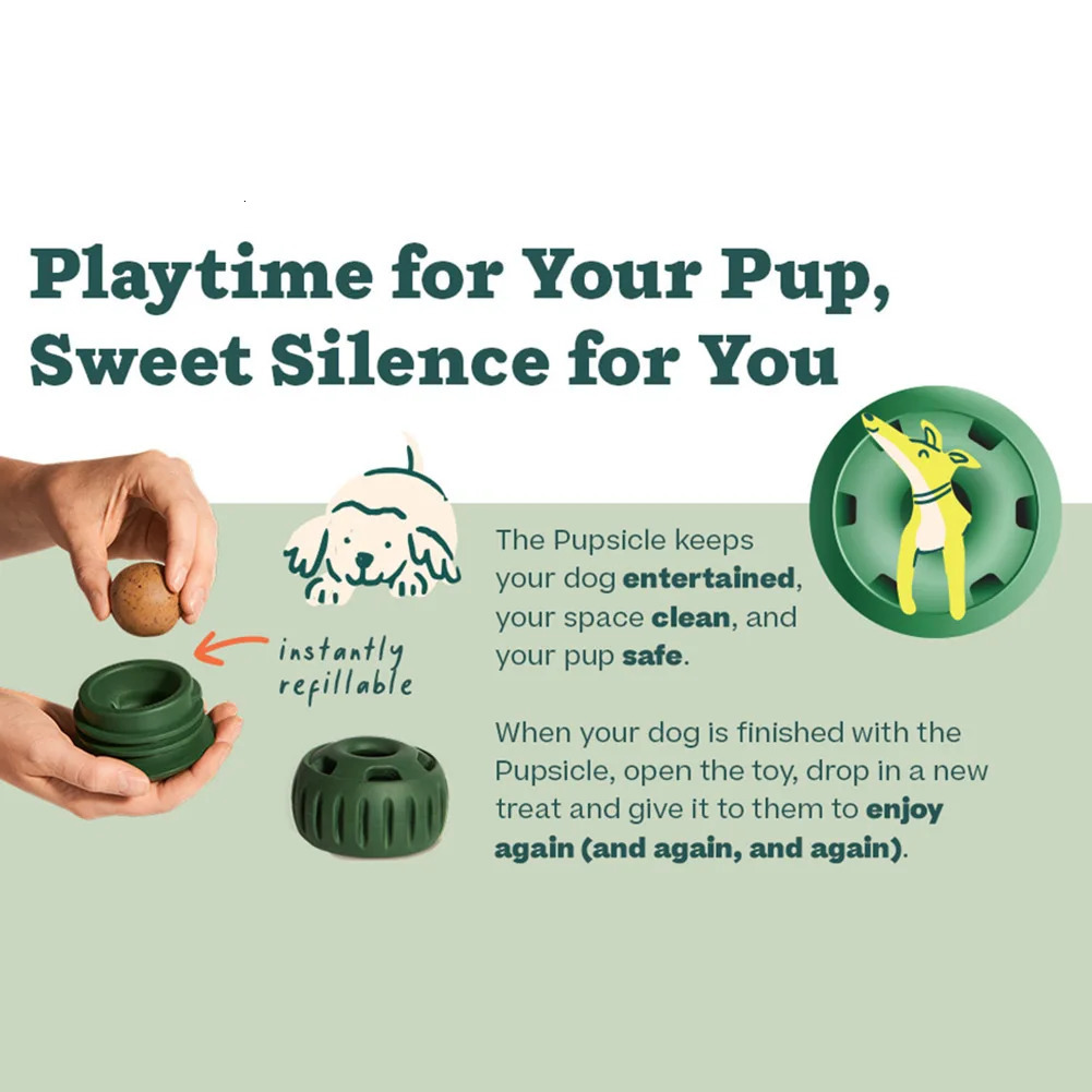 Dog Slow Licking Feeder To Keep Your Pup Distracted Refillable Food Ball Toys Frozen Tray Pet Supplies 250729