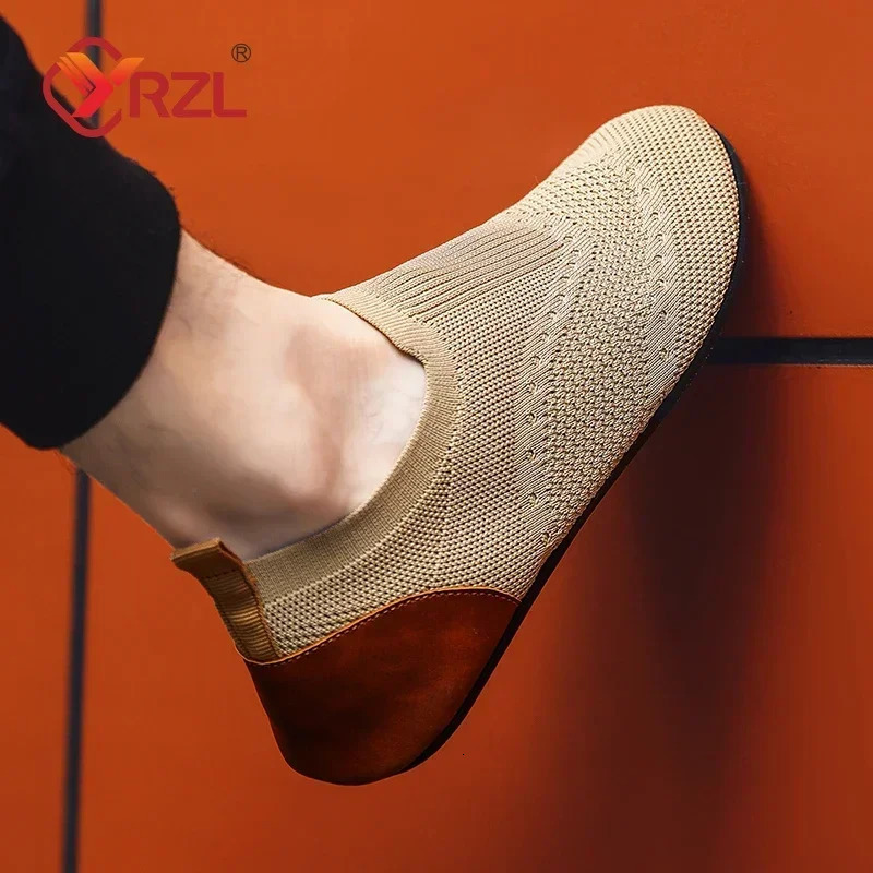 YRZL Loafers Men Soft Driving Moccasins High Quality Flats Male Walking Shoes Breathable Mesh Casual Loafers Slip on Mens Shoes 250724