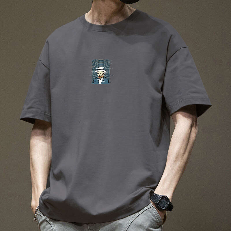 Designer T Shirt American Retro Short Sleeve T-Shirt For Men 2025 New Summer Trendy High Street Stylish Versatile Half-Head Hip-Hop Casual Tee Graphic