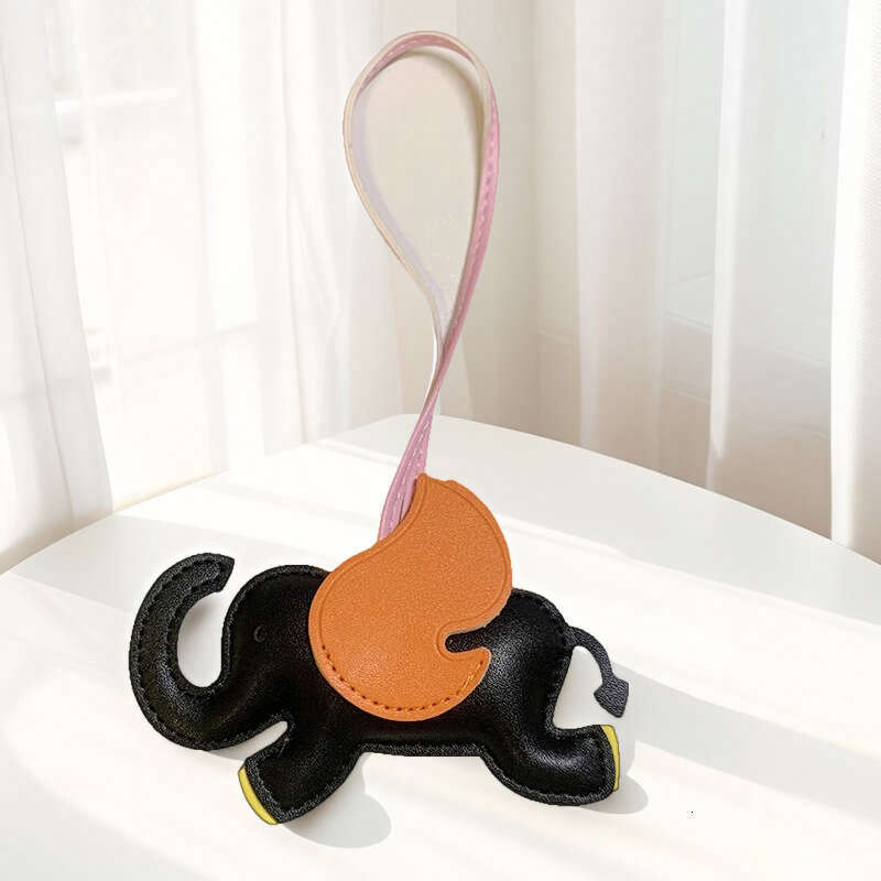 H Brand Little Flying Angel Bag Charm PU Leather Cute Elephant Car Pendant Keychain