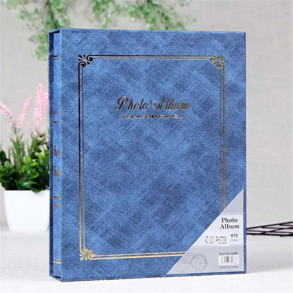 4D 200 Pages 6 Inch Photo Album PhotoCard Holder 6 Inch Boxed Wedding Album Family Record Good Time Into The Album for Kids Z250729