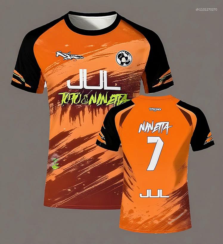 Athletic & Outdoor Apparel 90-minute JUL Series Soccer T-shirt Summer Outdoor Sports Quick-drying Physical Training With Round Collar Soccer Wear