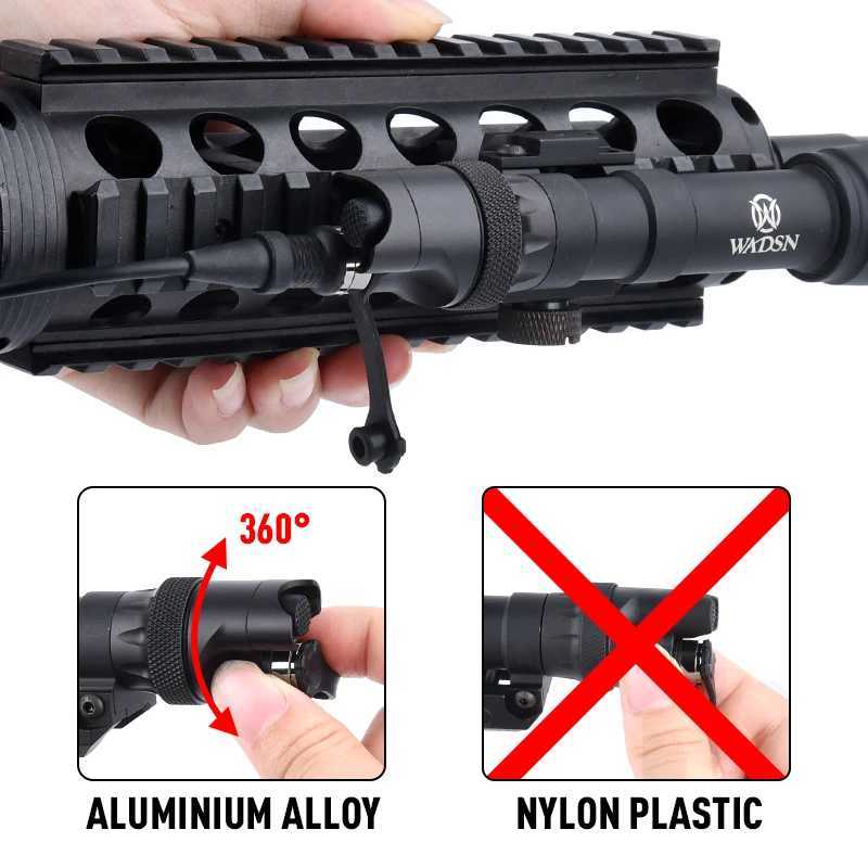 Vadsn Tactical Flashlight Metal Tail Cap Switch M300 M600 Scout Light Remote Pressure Switch Airsoft Hunting Weapon Lamp SurefirXJ250728