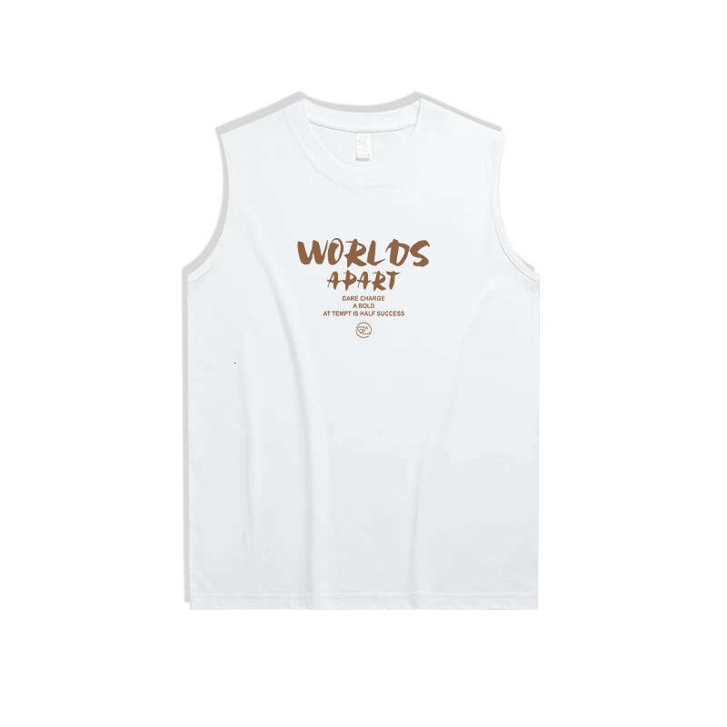 Designer T Shirt 200G Pure Cotton Vest T-Shirt For Men, Summer New Loose American Style Plus Size For Big And Tall Men, Spring Base Layer T-Shirt Grap