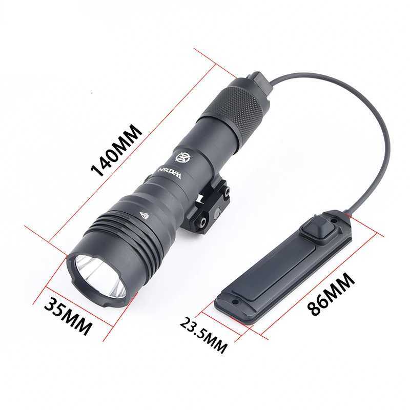 Tactical HL-X Flashlight 900 Lumens Scout Light White LED Strobe Light High Power Hunting Weapon Spotlight Fits 20MM Rail R250728