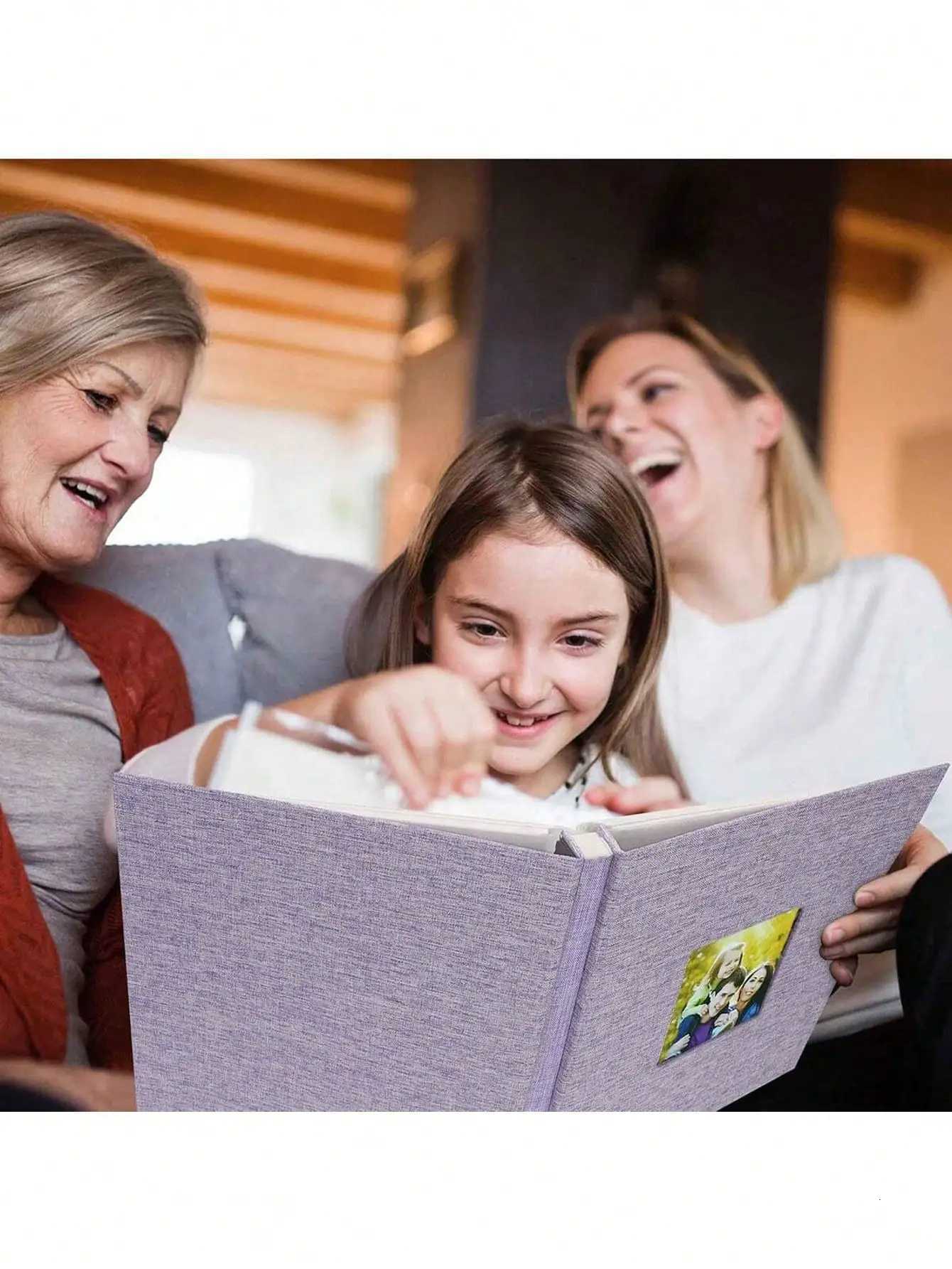 1pc DIY Linen Scrapbook Photo Album with Self-Adhesive Pages for 2x3 4x6 5x7 8x10 Pictures DIY Photo Book Family Anniversary Z250729