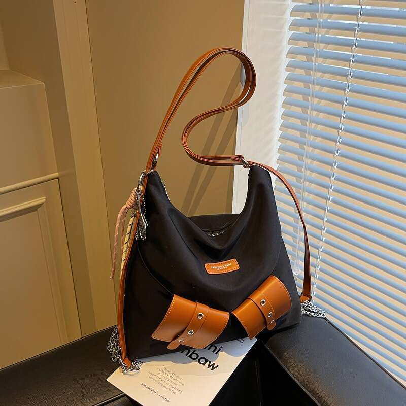 Large Capacity Medium Shoulder 2025 New Trendy Niche Designer Women's Patchwork Tote Bag